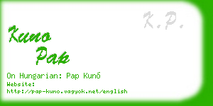 kuno pap business card