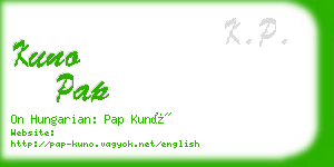 kuno pap business card